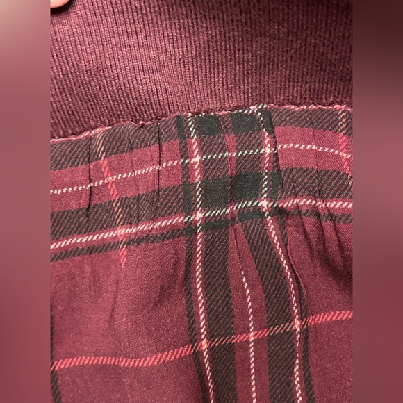 Torrid preppy cozy chic plus size burgundy sweater with plaid ruffle hem NWT 4X - Picture 7 of 10